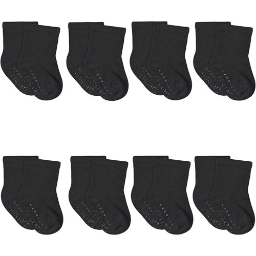 Gerber Unisex Baby and Toddler 8-Pack Wiggle-Proof Jersey Crew Socks