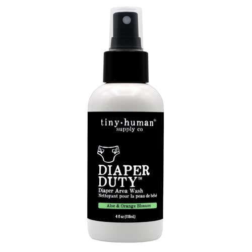 Diaper Duty Diaper Area Wash 4oz (1 Pack), Orange Blossom & Aloe, Gentle Cleansing Spray for Cloth Diapers, Calming & Soothing