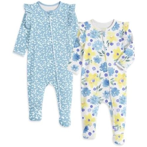 Yoofoss Baby Sleepers Baby Girl Clothes 100% Organic Cotton Pajamas for Newborn 0-3 3-6 6-9 Months Sleep and Play Pjs