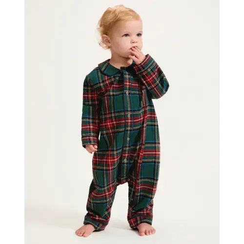Petite Plume Cambridge Romper in Kensington Tartan (0/3 Months)
