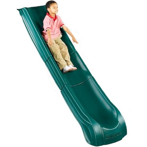 Swing-N-Slide NE 4699-T Super Summit Slide 3 Piece Plastic Scoop Slide for 5' Swing Set Deck Heights, Green