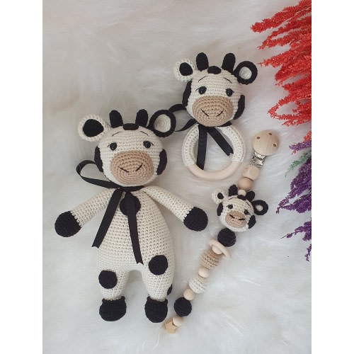Handmade amigurumi cute crochet animals,sweet cow for newborns,toys for babies and kids, Birthday gifts,rattle,crochet cow ,crochet boy cow
