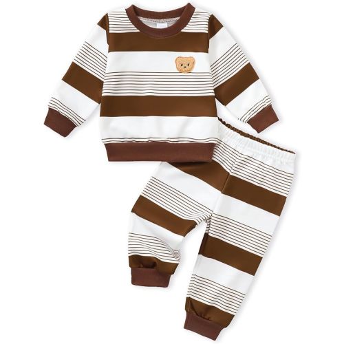 Toddler Baby Boy Clothes Infant Fall Winter Outfit Long Sleeve Pant Top Set 2Pcs Sweatshirt 0 Month-3 Years