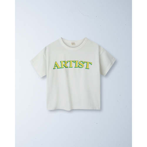artist tee | white + yellow print