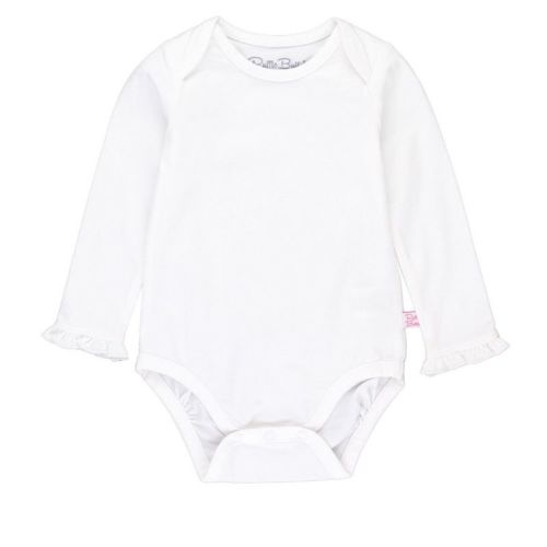 RuffleButts Baby Girls Knit Long Sleeve Ruffle Layering Bodysuit