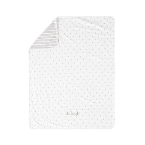 Dot & Stripe Chamois Baby Blanket, Gray