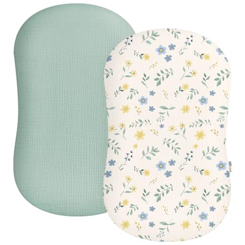 Baby Lounger Cover 2 Pack, Muslin Cotton Infant Lounger Cover, Covers Only | Spring Garden, Soft Breathable Muslin Cotton, Designed for Newborn and Infant Lounger Cover Boy and Girl, Envelope Closure