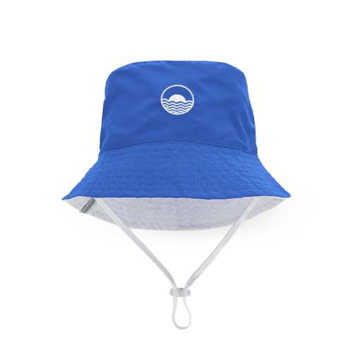 Kid's Suns Out Reversible Bucket Hat - Marina Blue / White – Feather 4 Arrow