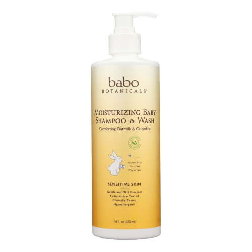 Babo Botanicals - Baby Shampoo and Wash - Moisturizing - Oatmilk - 16 oz