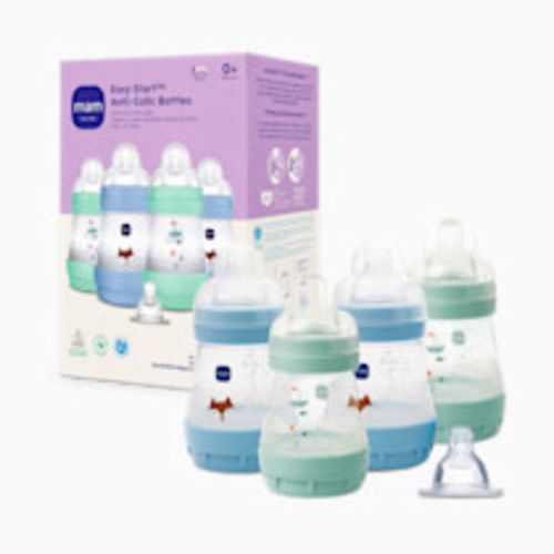 MAM Easy Start Anti-Colic Baby Bottle (4 Pack) - Blue / Teal, 5 Oz