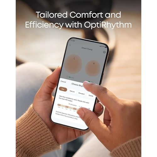 eufy Security Breast Pump S1 Pro, Heated Wearable, Slim Hands-Free with Industry-Leading HeatFlow Tech, Wireless Charging Case, App-Controlled OptiRhythm, Hospital-Grade Suction, in-Bra Use