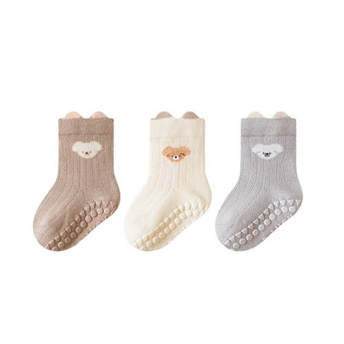 Baby Non- Floor Socks - 3-Pack Soft Grip Socks for & Toddlers (0-3 Years)