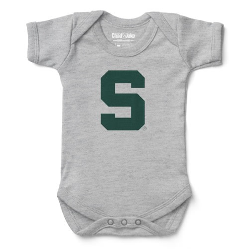 Infant Chad & Jake Heather Gray Michigan State Spartans  Bodysuit