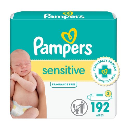 Pampers Sensitive Skin Baby Wipes Refills 3 pk