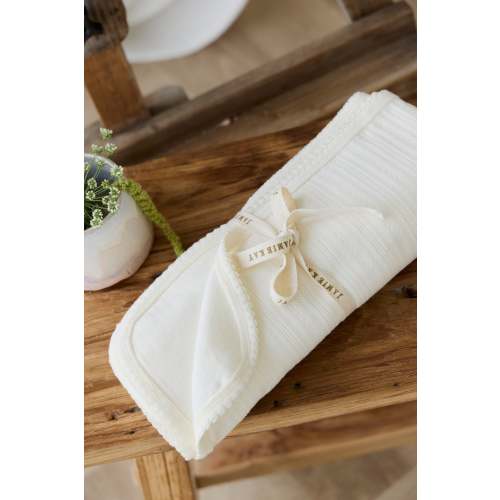 Organic Cotton Pointelle Murphy Wrap - Parchment