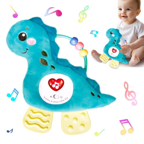 Baby Musical Toys for 1 Year Old, Infant Newborn Toys for 0 3 6 9 12+ Months for Baby Boy Girl Gifts, Light-Up Tummy Play Time Infant Toys, Green