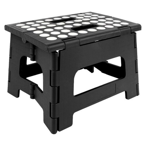 Kikkerland Assorted Step Stool Assort: Multicolor Plastic Folding Step Stool for Adults, Foldable, 300 lb Capacity, No Assembly
