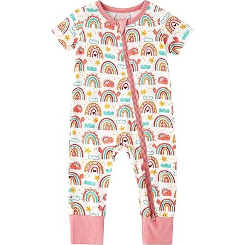 Baby Rompers Infant Boys Girls Pajamas Toddlers Onepiece Sleeper Jumpsuits Bamboo Viscose Zipper Romper 0-24Months