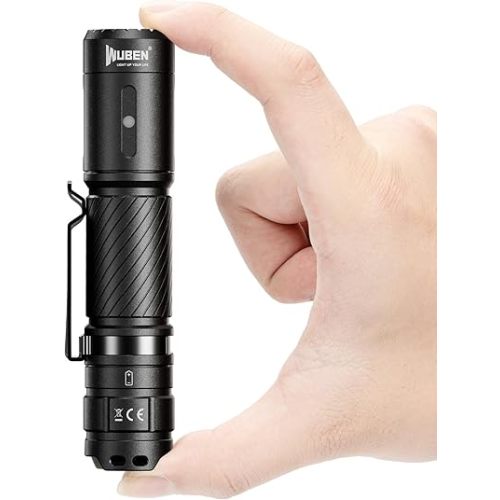 WUBEN C3 Flashlight 1200 High Lumens Rechargeable Flashlights 6 Modes Super Bright IP68 LED Tactical Flashlight for Camping, Home, Emergency, Rescue, Hunting, Inspection, Repair, Tool Gifts for Men