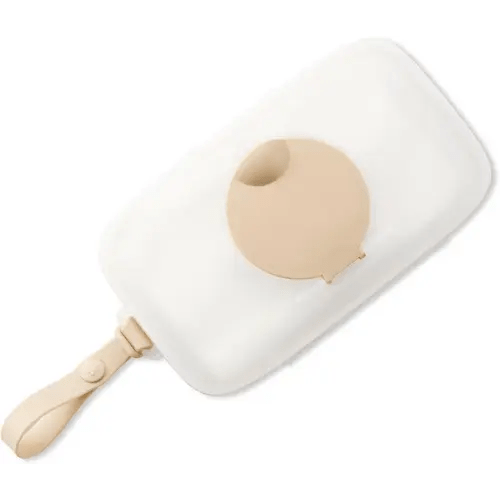 Skip Hop Baby Wipes Dispenser Case, Holds Up to 40 Wipes, Grab & Go Travel Wipe Holder with Snug Seal, Oat