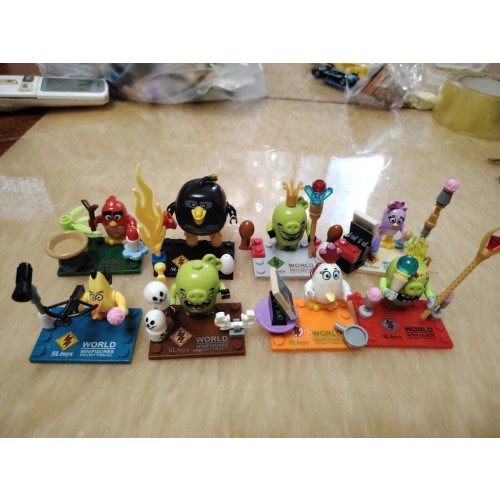 8PCS/set Angry Birds Building Blocks Figures Compatible toy Characters Movie 2 E