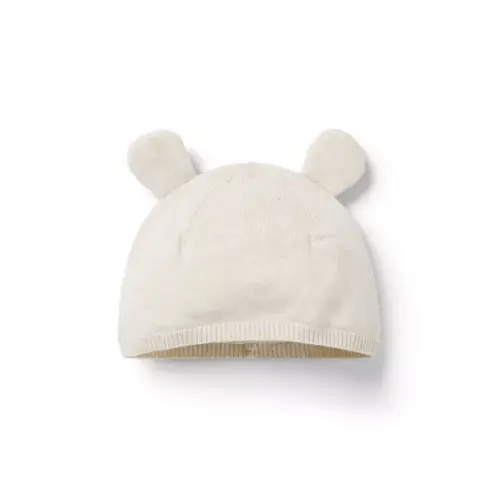 Baby Fluffy Bunny Heather Baby Bear Ear Beanie by Janie and Jack