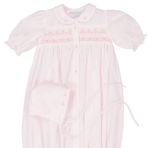Ribbon Smocked Take Me Home Gown with Hat | Feltman Brothers