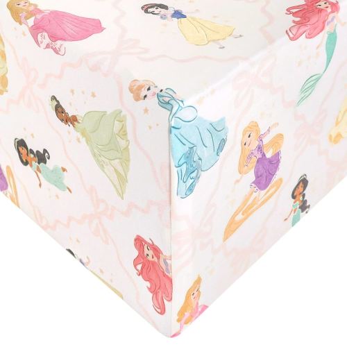 Premium Fitted Knit Crib Sheet/Toddler Sheet Disney Princess by Copper Pearl