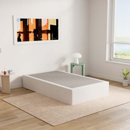 ULIESC 9 Inch Twin Box Spring, Twin Size Box Spring Only, Metal Box Spring Twin with Fabric Cover, Sturdy Mattress Foundation, Noise Free, Non-Slip, Easy Assembly