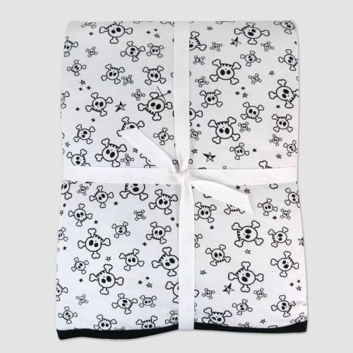 Honest Baby Organic Cotton Lightweight Knit Quilt - Tossed Skulls