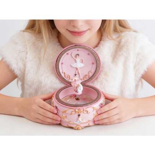 Personalized Carousel & Ballerina Music Box,Custom Engraved Name Musical Box,Personalized Birthday Gift,Keepsake Gifts,Baby Shower Gift