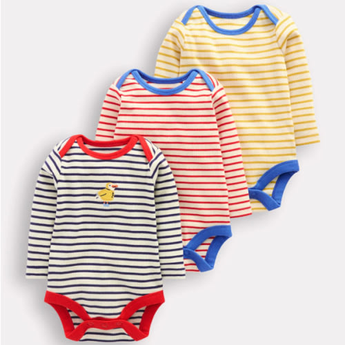 3-pack Ribbed Bodies-Starboard Blue Stripe | Boden USA