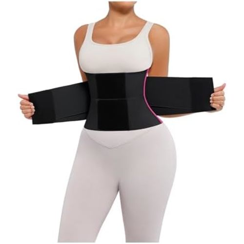 FeelinGirl Waist Trainer Belt Waist Cincher Trimmer Ab Belt Tummy Control Body Shaper with Triple Wrap Women and Men