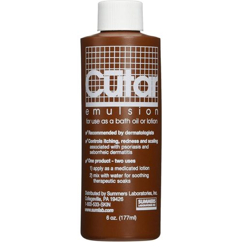 Cutar Emulsion Tar Solution for Bath Oil or Lotion - 6oz, Pack of 6