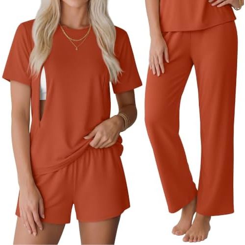 3 Piece Postpartum Nursing Pajamas Set Nursing Lounge Set