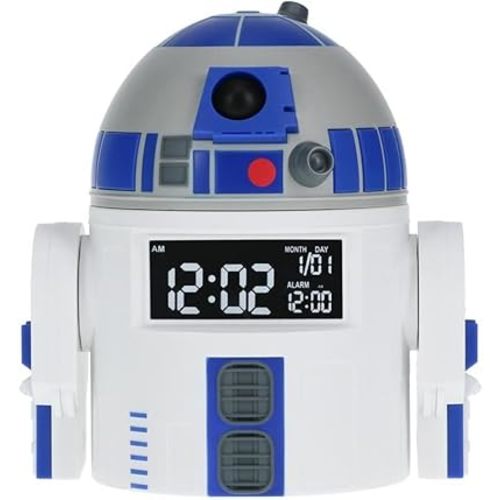 Paladone R2D2 Alarm Clock - Perfect Decor for Star Wars Fans - USB Cable Included - 13 cm (5") Tall