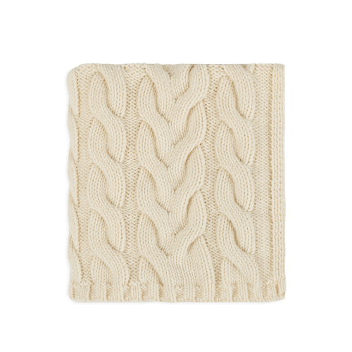 Off-white Cable Knit Blanket