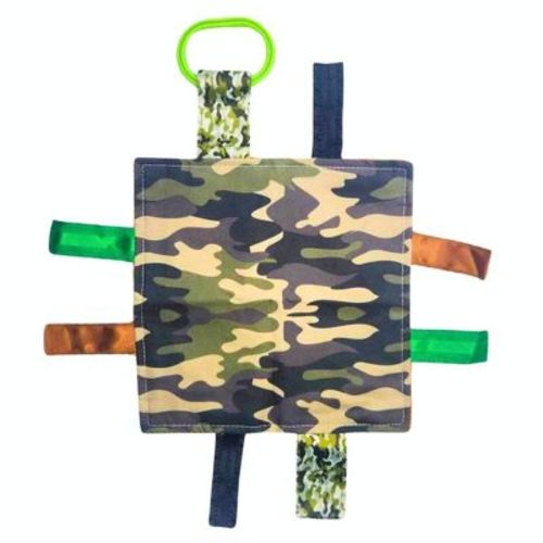 Baby Jack The Learning Lovey Army Camouflage Military Baby Tag Crinkle Square Toy 8" x 8"