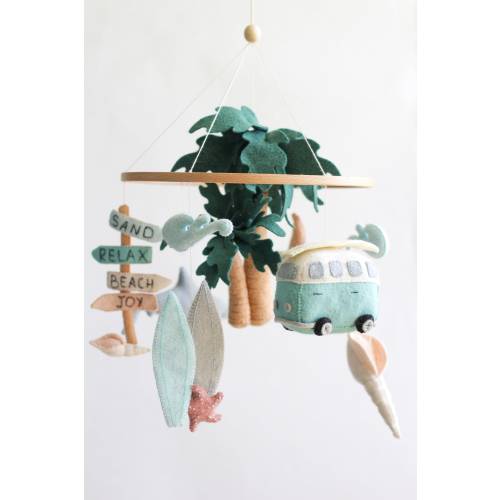 Beach baby mobile, ocean baby mobile, surfing baby mobile