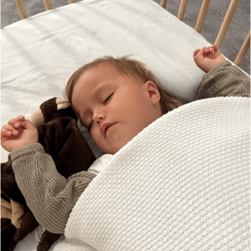 Cot & Big Bed Luxury Blanket - White | Grey Marle - Save Our Sleep® Official Online Shop