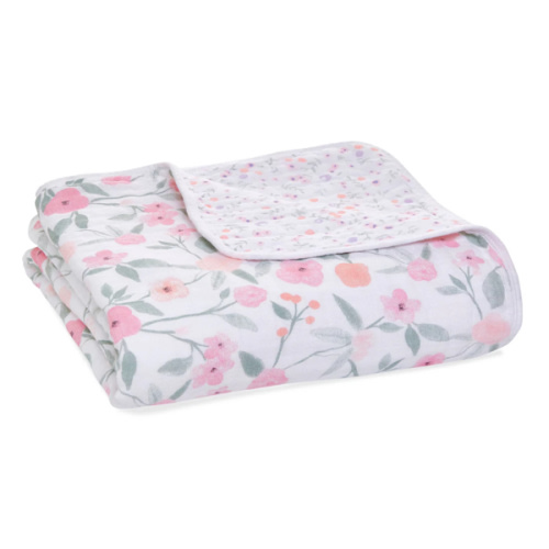 Floral Cotton Muslin Baby Blanket | aden + anais