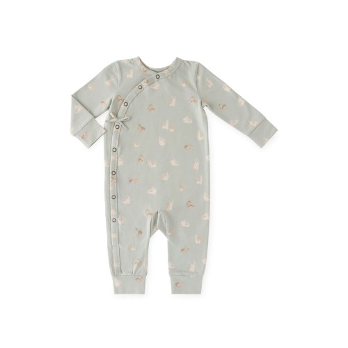 Littles Snap Front Stretch Organic Cotton Romper, 0-3M