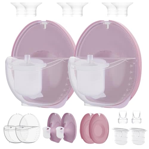 Two Complete Sets Compatible with Momcozy M6 Breast Pump Replacement Parts (24mm Two Complete Sets with 17/19/21mm Flanges) Incomplete Silicone Diaphragm Installation May Cause Leaking
