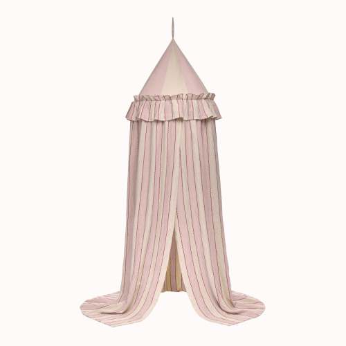 PRE-ORDER Marionette Stripe Embroidered canopy, pink, AUG DELIVERY