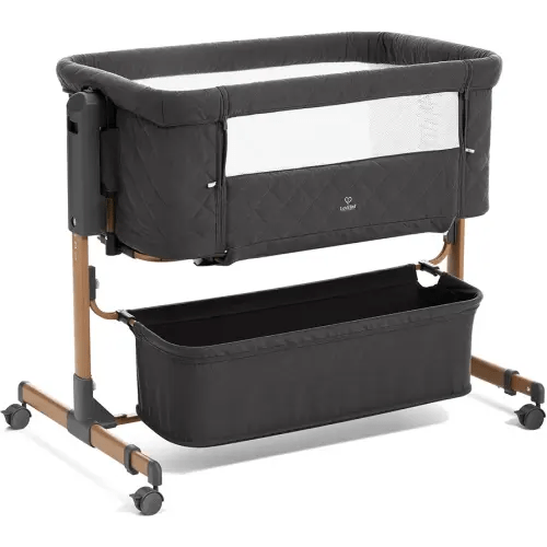 3 in 1 Baby Bassinet, Rocking Bassinet, Bedside Bassinet, 6-Height Adjustable, Bassinet Bedside Sleeper, Bedside Bassient for Baby with Comfy Mattress, Breathable Mesh, Large Storage Basket