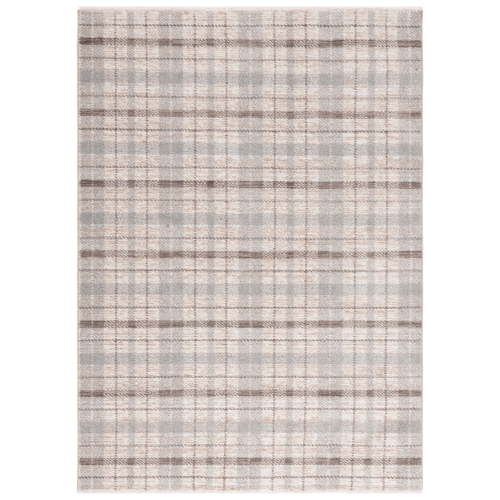 SAFAVIEH Oxford Plaids Paylynn Plaid Area Rug, Grey/Beige, 5'3" x 7'6"