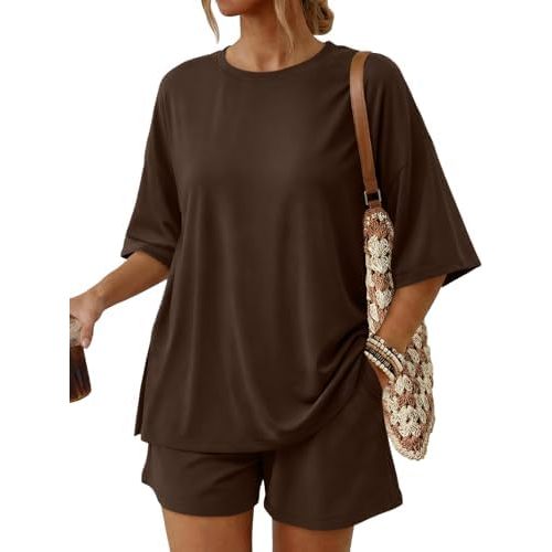Trendy Queen 2 Piece Summer Set Oversized Top & Loose Fit Shorts with Pockets