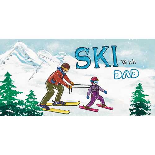 children book, picture book, ski with dad