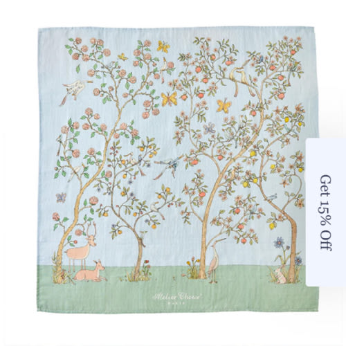 In Bloom Blue Swaddle