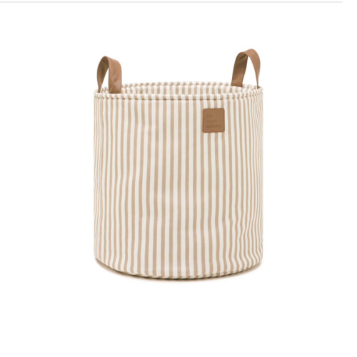 Natural Stripe Toy Storage Bag